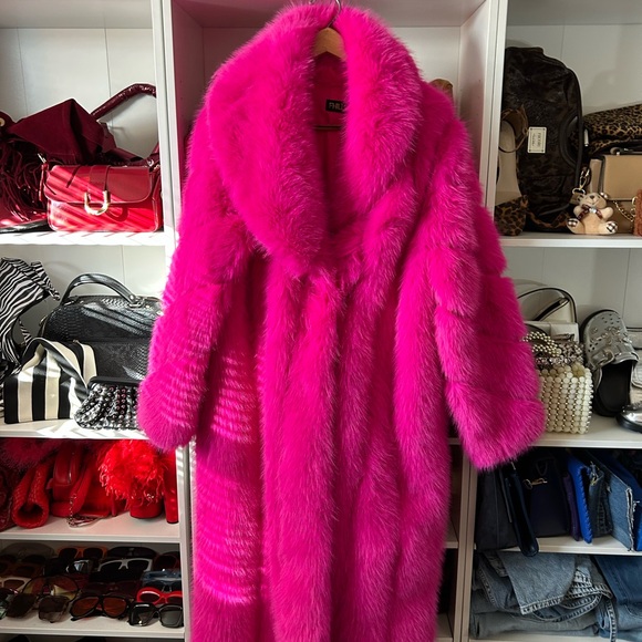 Jackets & Blazers - Vibrant Pink faux Fur Coat
